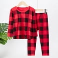thumbnail image 2 of PMVFHDE Liquidation Liquidation Pyjamas de Noël Enfants Garçons Ensembles de Pyjamas pour Enfants Printemps et Automne Longs Garçons et Filles Hiver Bas Ensemble de Pyjamas Chauds Rouge,140, 2 of 5