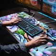 thumbnail image 5 of Large Mouse Pad 31.4 x 15.7inches 3mm XXL Extended Gaming Mouse Pad Mat with Non-Slip Base Stitched Mousepad for Computer,Office,Keyboard and Laptop-Colorful Plants Succulents，Waterproof Desk Mat, 5 of 5