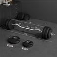 thumbnail image 3 of Yaheetech 66 lb Barbell Weight Set with Plates and Star Locks for Strength Training, Black, 3 of 6