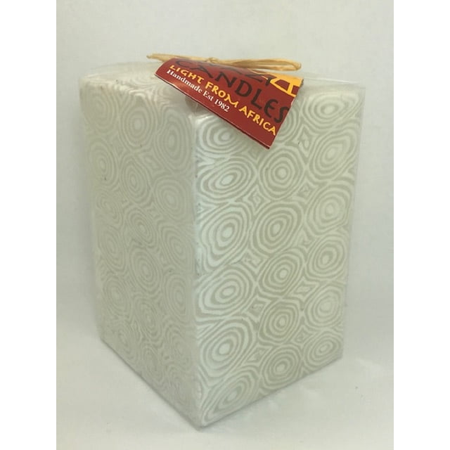 Swazi Candles , Grand Cube Cercle Congo Blanc
