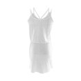 thumbnail image 5 of Penkiiy Robe d'Été Bohème à Bretelles Spaghetti Dos Croisé pour Femmes 2024 TG Blanc, 5 of 5