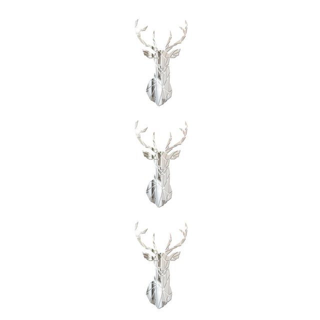 Ruiboury Personalize Home Style With 3D Mirror Wall Stickers Unique Look Living Space Personalized Home Style silver S 3Set