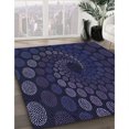 thumbnail image 3 of Ahgly Company Tapis d'Intérieur Lavable en Machine Carré Transitionnel Violet Pervenche Profond, 5 Pieds Carré, 3 of 7