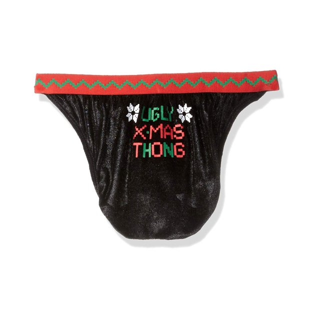 MJC Caleçons Courts pour Hommes Laids de Noël Doux Panne String sous-Vêtements