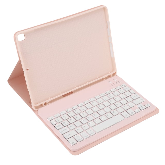 Tablet Wireless Keyboard, Tablet Keyboard Case 7 Color Backlit with Pen Holder for Viewing Video Roseate,Green,Blue