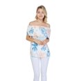 thumbnail image 1 of Women's Hawaiian Off-Shoulder Ruffle Muumuu Top in Sandy Beach Cream L, 1 of 5