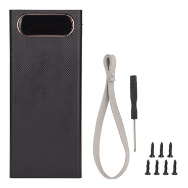 Banque d'Alimentation DIY, Boîtier Banque d'Alimentation Portable Prêt à l'Emploi 22,5 W à Chargement Rapide Intelligent avec Écran LCD et Entrée Micro Type‐C pour la Plupart des Téléphones Mobiles Noir, Blanc