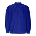 thumbnail image 4 of CEHVOM Mode Femmes Couleur Unie Manches Longues Chemise Confortable Respirante Hauts Liquidation, 4 of 6