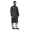 thumbnail image 2 of Atasi Designer Kurta Pajama For Men Printed Straight Kurta Set Summer Clothing, 2 of 5