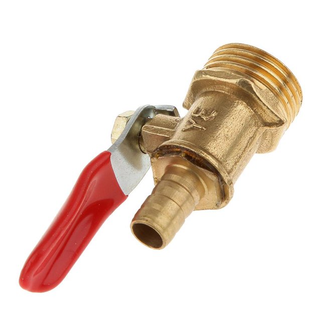 ZheElen Vanne à Boisseau Sphérique en Laiton Fileté Polyvalent pour 4 Utilisations interface 20mm 8mm Rouge 1Set
