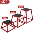 thumbnail image 1 of GloryStar Plyometric Jump Box Set, 12/18/24 Inch Heavy-Duty Steel Plyo Platforms with Anti-Slip Surface for Home Gym, 1 of 9