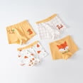 thumbnail image 2 of WEIYLL Multi-pack Boxers for Boys Combed Breathable Pure Solid Color Cartoon Flat Angle 4Pcs Yellow Toddler Underwear Size 150, 2 of 6