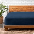 thumbnail image 1 of Bare Home 100% Cotton Flannel Fitted Sheet - Deep Pocket - King, Dark Blue, 1 of 5