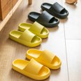 thumbnail image 2 of serony 2pcs Home Slippers EVA Non-slip Sandals Couples Open-Toe Thick Sole Slippers, Green, Suitable for Size 37-38, 2 of 7