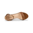 thumbnail image 4 of BLISSFUL STEP Women's Shoes Open Toe Block Heel Ankle Strap Sandals Brown 7.5, 4 of 7