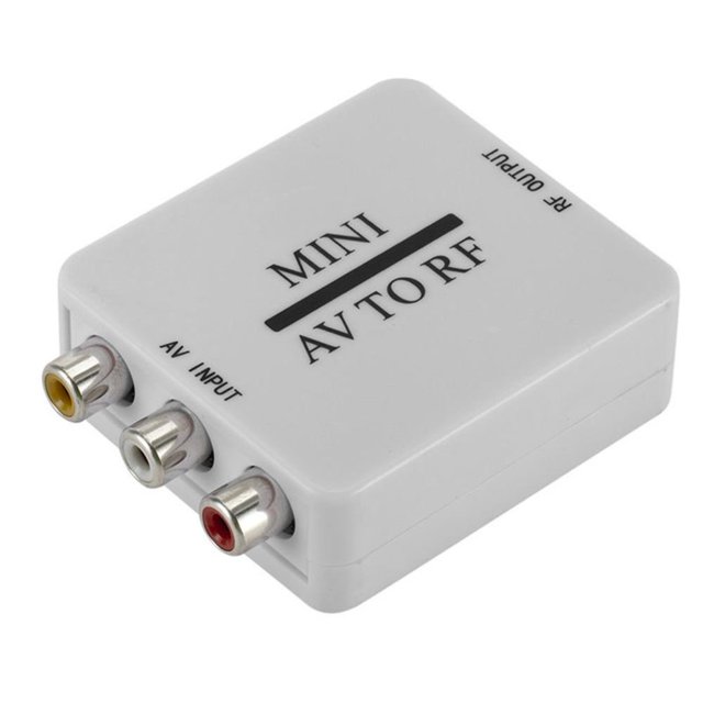 Adaptateur Vidéo Mini RCA AV CVSB vers RF Supporte Switcher TV RF 67.25/61.25MHz