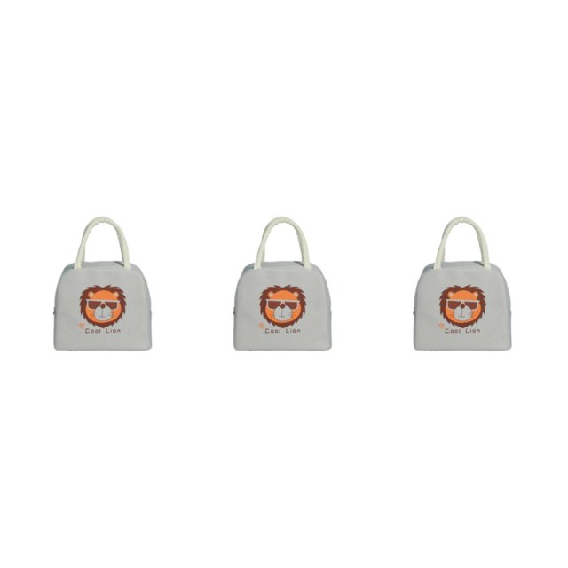 Transemion Stay Organized With Large Capacity For Home Or Office Large Capacity Design Lunch Bags For Women Bag grey 1 3Set