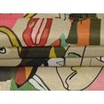 thumbnail image 5 of oneOone Velvet Beige Fabric Abstract Comic Face Fabric For Sewing Printed Craft Fabric By The Yard 58 Inch Wide, 5 of 5