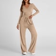 thumbnail image 4 of Soki Women's 2 Piece Sets Fall Outfits Long Sleeve Wide Leg Tracksuits Casual Lounge Set Matching Sets, 4 of 8