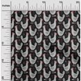 thumbnail image 2 of oneOone Velvet Black Fabric Rooster Cock Sewing Craft Projects Fabric Prints By Yard 58 Inch Wide-MA, 2 of 4