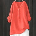 thumbnail image 3 of 2025 Robe Chemise à Boutons Ample Unie pour Femmes Grande Taille Longue Hauts Texturés pour Femmes Robe Habillée, 3 of 4
