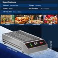 thumbnail image 2 of 1800W Electric Indoor Grill with Removable Griddle, Smokeless Stainless Steel Countertop BBQ Grill with Adjustable Temperature 122-572F, Portable Commercial Cooking for Home Restaurant Camping Party, 2 of 7
