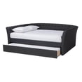 thumbnail image 2 of Baxton Studio Delora Full Size Dark Grey Upholstered Daybed with Trundle, 2 of 11