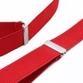thumbnail image 3 of Little Hand Mens Suspenders with Clips Heavy Duty X Back for Jeans Red, 3 of 4