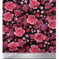 thumbnail image 1 of Soimoi Orange Rayon Fabric Leaves & Floral Printed Fabric 1 Yard 56 Inch Wide, 1 of 3