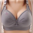 thumbnail image 4 of Bras for Women, 4PC Woman's Printing Gathered Together Large Size Daily Bra Underwear No Rims, Daily Bra, 4 of 4