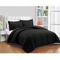 thumbnail image 2 of Chezmoi Collection Ensemble de Couette Synthétique 3 Pcs (Grand Lit, Noir), 2 of 5