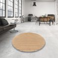 thumbnail image 4 of Ahgly Tapis Rond Lavable en Machine Intérieur Transitionnel Kaki Or, 8 Pieds Rond, 4 of 7