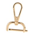 thumbnail image 3 of Clips Detachable Swivel Snap Hooks Swivel Lobster Clasps for DIY Jewelry 25mm Gold, 3 of 9