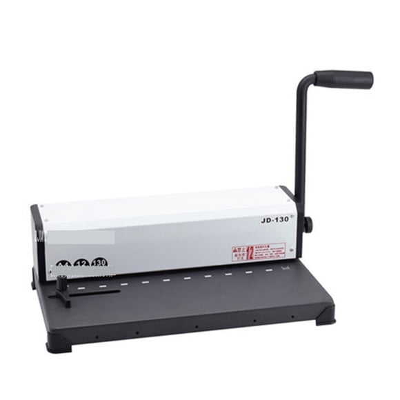 JD-130 Ten-hole Clamp Binding Punching Machine Contract Tender File Punching 10-hole Binding Machine A4 Wire Binding Machine