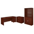 thumbnail image 1 of Series C 72"W Office Desk with Bookcase and File Cabinets in Mahogany, 1 of 7