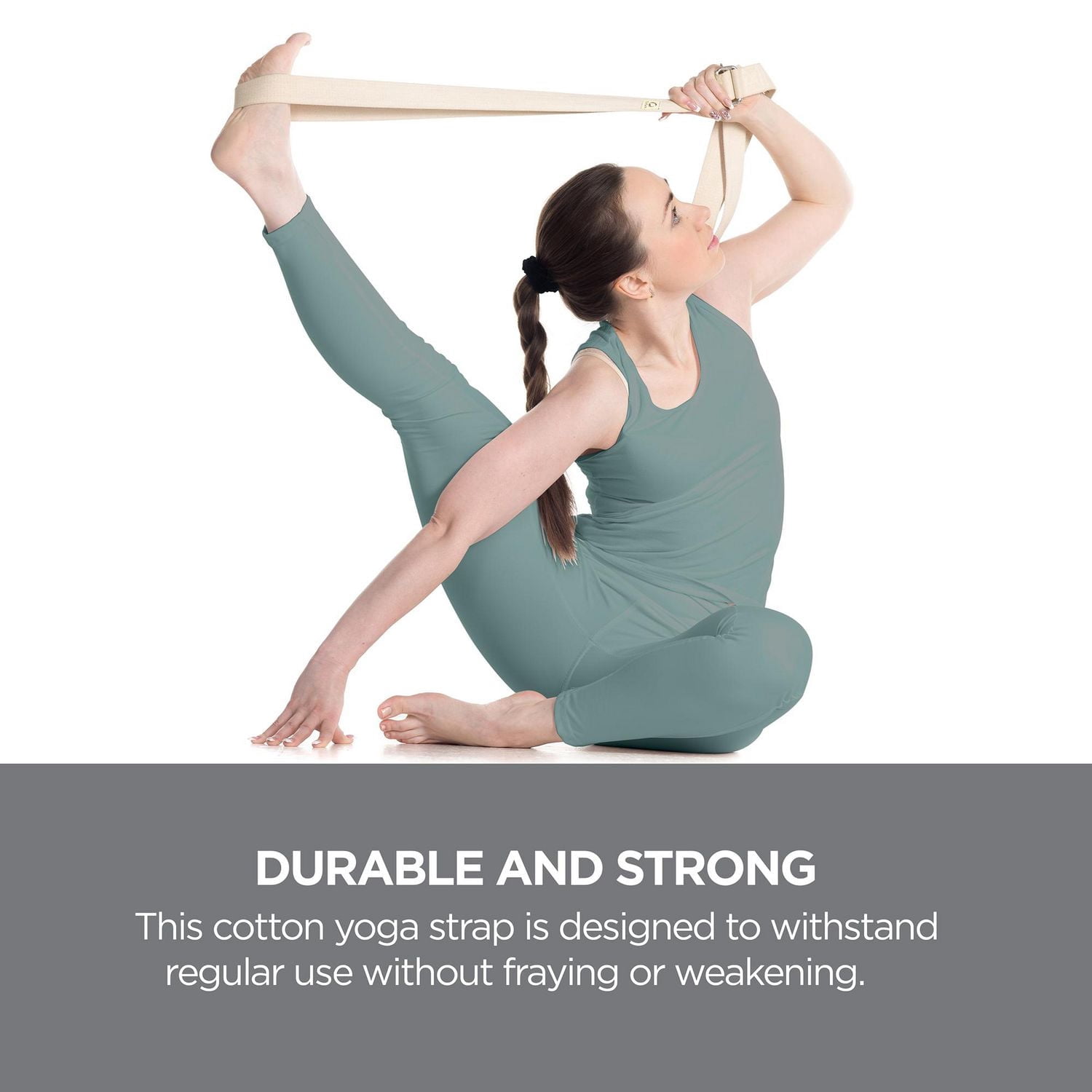PurEarth Organic Cotton Yoga Strap 6 ft. -WTE10432