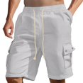 thumbnail image 1 of Weiqiqre Shorts Men Linen Shorts Casual Drawstring Summer Beach Shorts, 1 of 6