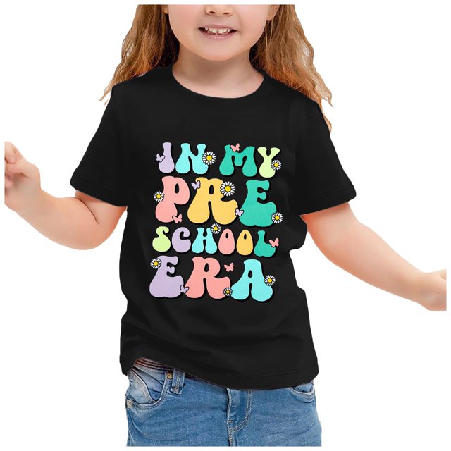 TJAZFJPA T-Shirts en Polyester pour Sublimation Imprimé T-Shirts Maternelle pour Filles Enfants Rentrée Scolaire T-Shirts Graphiques Blancs pour Enfants École