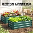 thumbnail image 4 of Outsunny Set of 2 Raised Garden Beds, Galvanized Planter Box, Green, 4 of 10