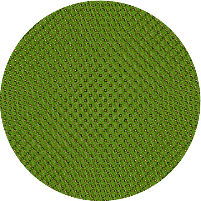 Ahgly Tapis Rond Lavable en Machine Intérieur Transitionnel Vert, 3 Pieds Rond