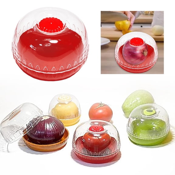 Binwennn Contenants pour Organiser Couvercles de Réfrigérateur pour Contenants en Verre Rangement de Fruits Réfrigérateur Contenant de Rangement de Fruits Rangement et Rangement d'Oignons Contenant Alimentaire Hermétique Portable