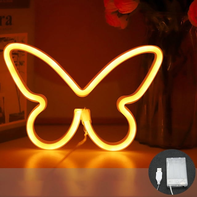 Meitianfacai Neon Signs LED Neon Night Light USB Or 3-AA Battery Powered Neon Lights Wall Sign Room Decor Decor For Girls Bedroo