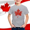 thumbnail image 1 of T-Shirts à Manches Courtes Garçon Enfants Garçons et Filles Été Fête du Canada Drapeau Feuille d'Érable Monogramme Imprimé Décontracté Col Rond Manches Courtes T-Shirt Hauts d'Été Gris 6 Ans-7 Ans, 1 of 3