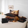 thumbnail image 4 of Queen Saxophone Comforter Sets 7-Piece,Retro Jazz Music Bedding Set with Sheets Bed in a Bag,Musical Notes Bed Sheets Set,Maple Fall Leaves Down Comforter with 2 Throw Pillow Covers, 4 of 5