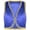 Blue, variant on Alvivi Kids Boys Arabian Prince Dress Up Waistcoat Halloween Fancy Party Open Front Golden Vest Red 14