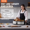 thumbnail image 2 of VEVOR Electric Roaster Oven, 26 lb 22 QT Turkey Roaster Oven with Self-Basting Lid, Roaster Oven with Removable Pan, Defrost & Warm Function, Adjustable Temperature, Visible & Self-basting Lid, Silver, 2 of 9