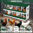 thumbnail image 4 of Chicken Nesting Box, 10 Compartment Metal Chicken Nesting Boxes for Chicken Coop, Easy Egg Collection, Easy Cleaning, Chicken Laying Boxes for Hens, Green, 4 of 7