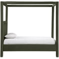 thumbnail image 4 of Meridian Furniture Salina Lit Simple Rembourré en Velours Vert, 4 of 11