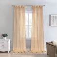thumbnail image 1 of Loft Living Peoria Sheer Dual Header Single Curtain Panel 52 x 84 in Apricot, 1 of 6