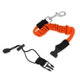 thumbnail image 3 of jinwen Elastic Kayak Canoe Paddle Leash Fishing Rod Pole Lanyard Cord Orange, 3 of 9